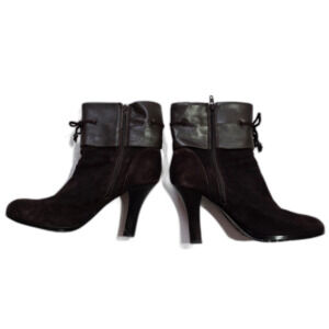Sofft Ballena brown leather suede heels boots